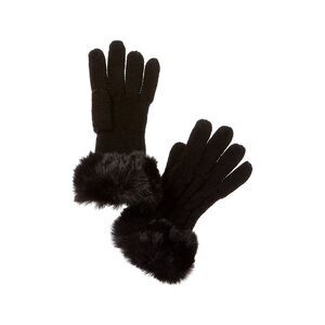 Surell Accessories Girls  Knit Stretch Mittens, Black